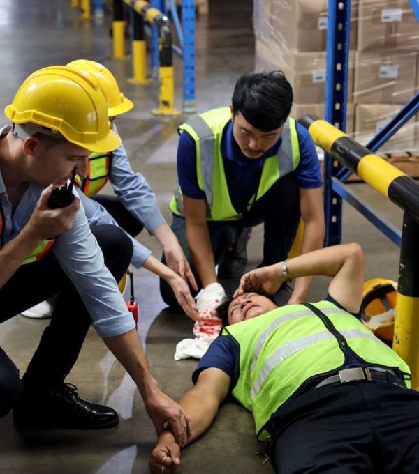 Brain Injury, fall accident in warehouse