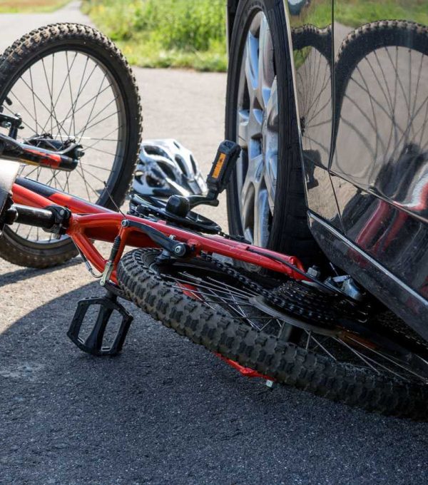 Run over bicycle, bicycle accident